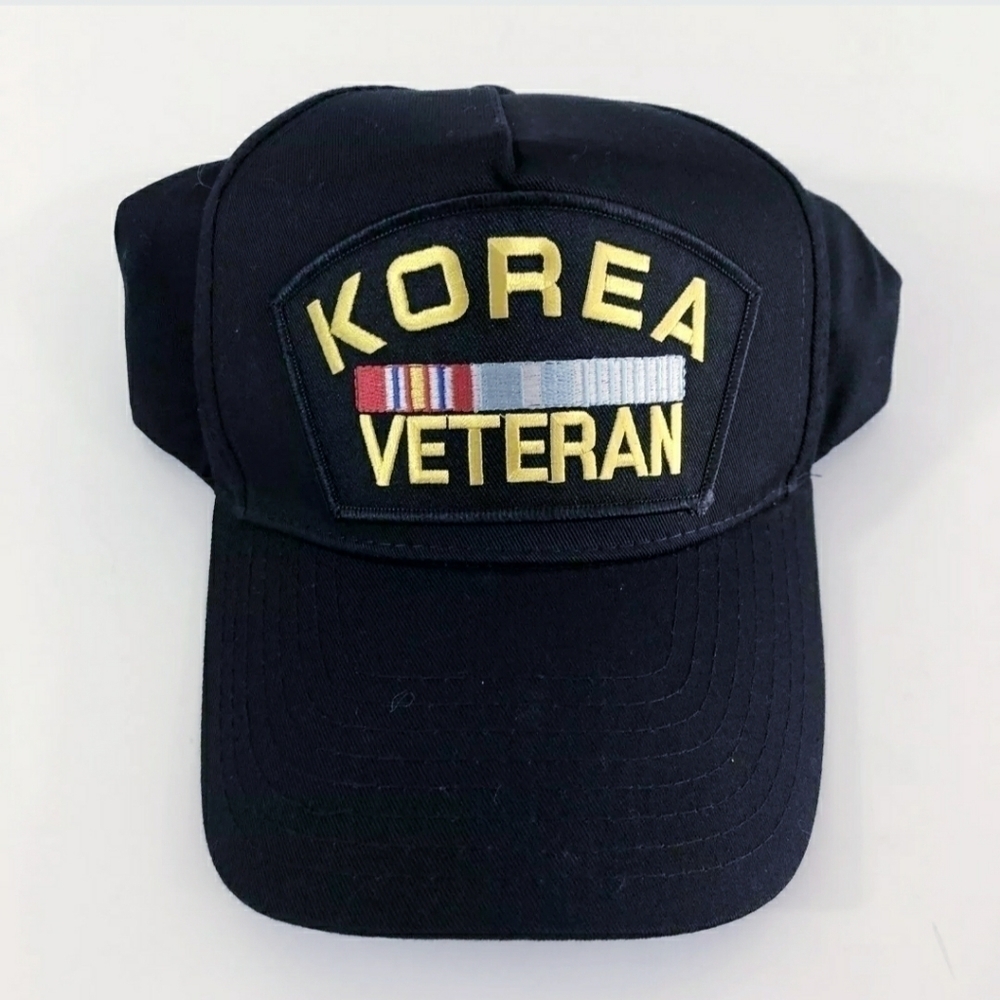 Korea Korean Veteran Soldier Military Hat Cap Black Snapback OS Adjustable EUC